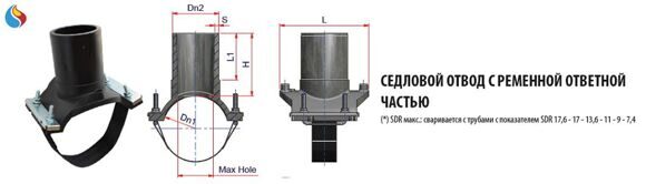 Седловой отвод с ременной ответной частью